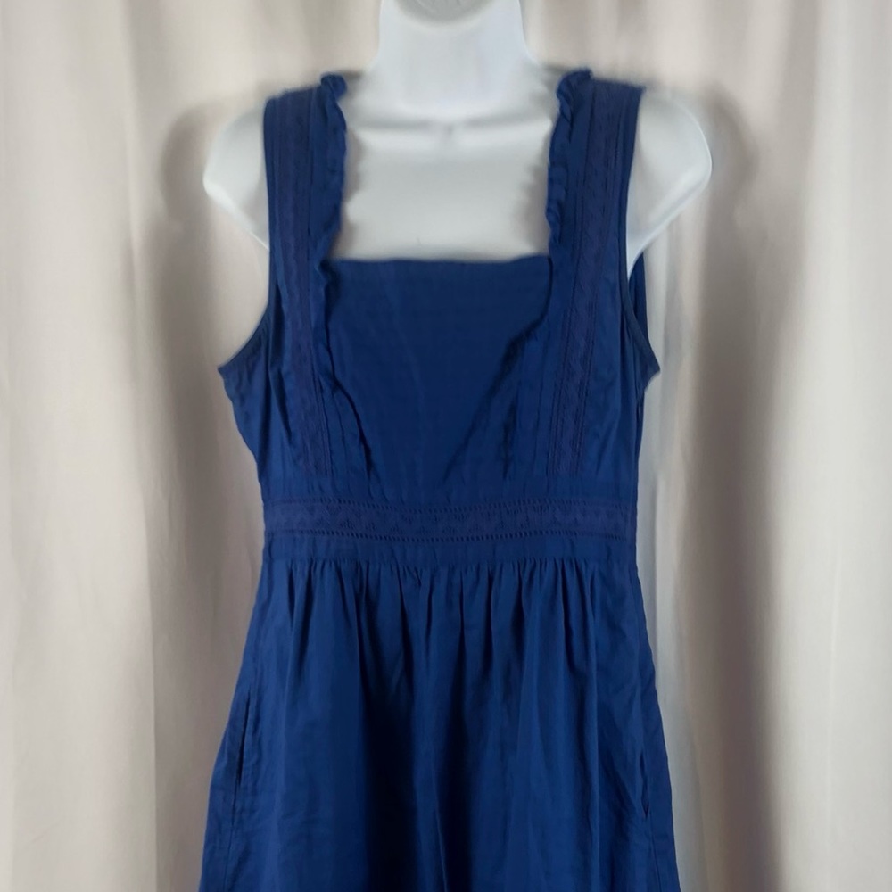 Maeve Anthropologie Cotton embellished sleeveless dress pockets 8 - Picture 9 of 16